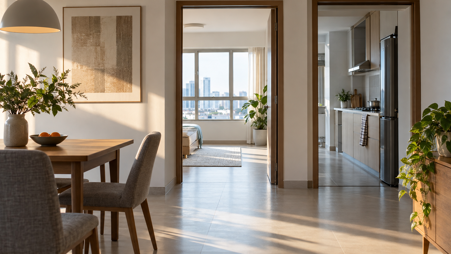 Illustrative Singapore interior scene for Boon Keng Five-Room HDB Resale Sets $1.64 Million Record